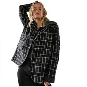 NWOT Dark Academia We The Free Bowie Plaid Blazer size XS